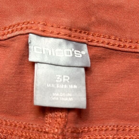 Chico’s Orange Pants. Size 3R or 18. Stretchy! These pants are so comfortable! - Picture 2 of 11